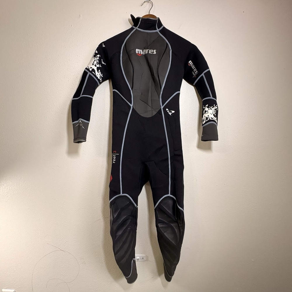 Mares Reef 3 Women's M Full Wetsuit Black Diving Surfing Summer Snorkeling
